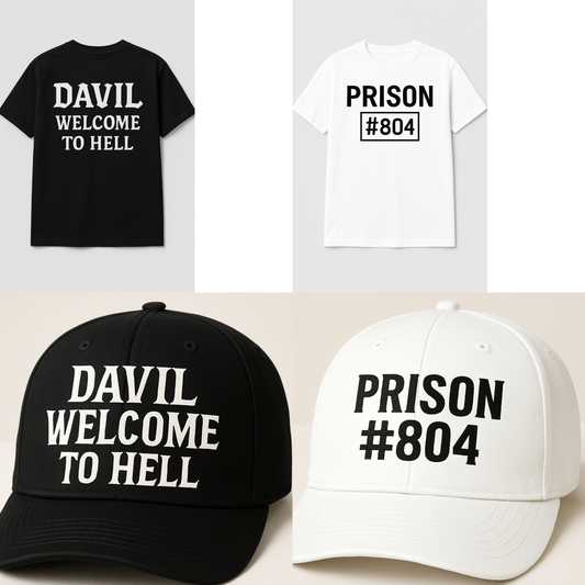 BURRAK ALL IN ONE " BLACK&WHITE T-SHIRT AND CAPS